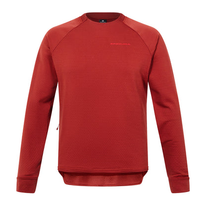 Shirt ENDURA SINGLETRACK FLEECE Lange Mouwen Baksteen