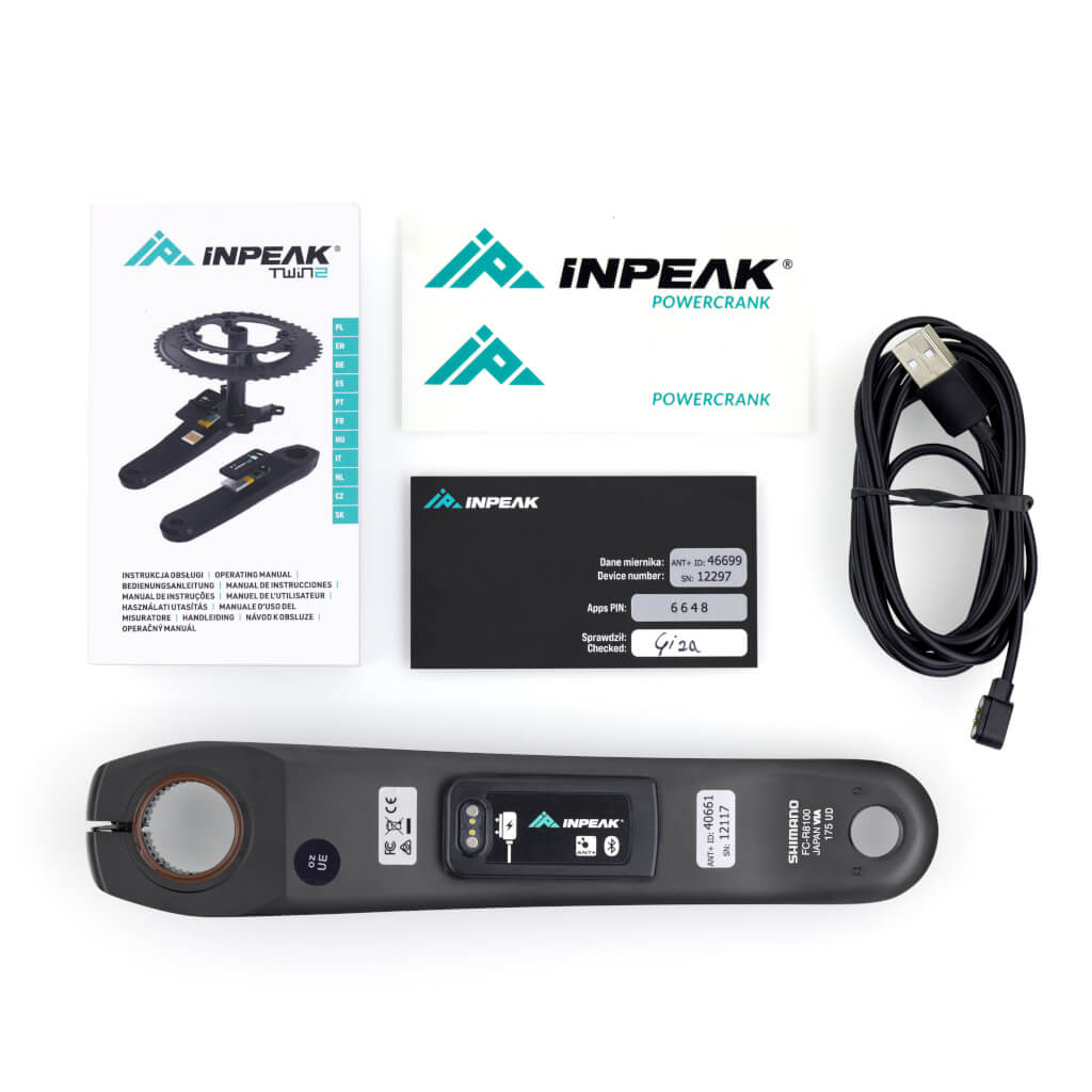 Linkercrank met vermogensmeter INPEAK POWERCRANK-E Shimano Ultegra R8100