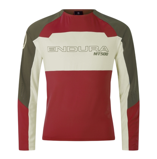Maillot ENDURA MT500 BURNER LITE Manches Longues Rouge 2025