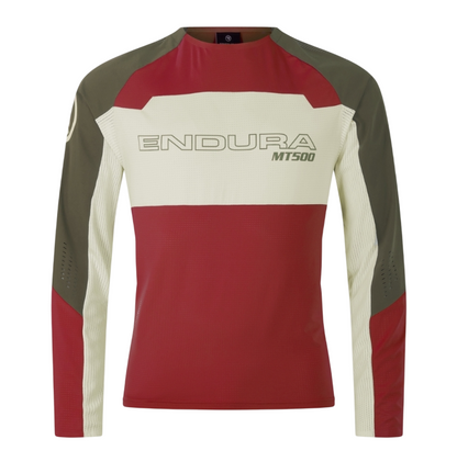 Shirt ENDURA MT500 BURNER LITE Lange Mouwen Rood