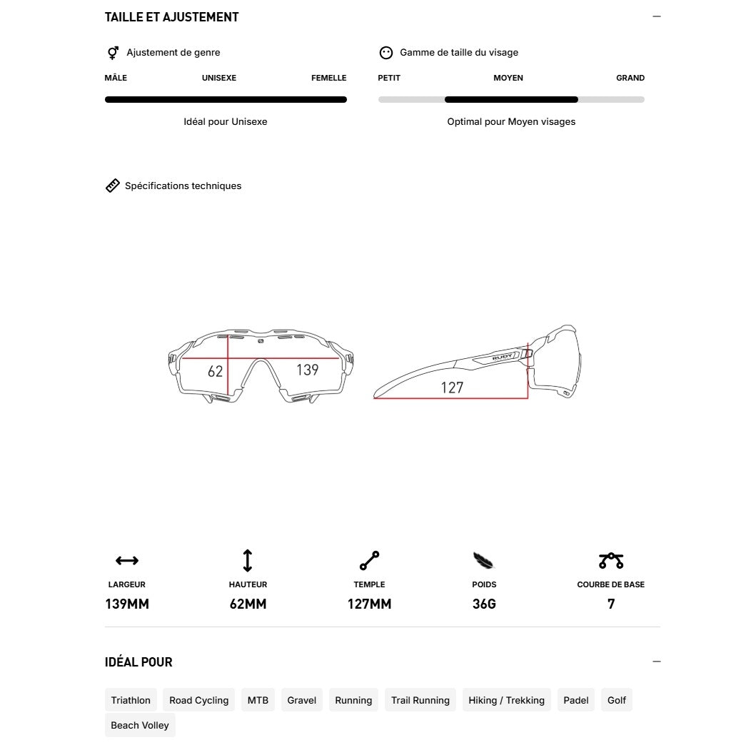 RUDY PROJECT CUTLINE Zonnebril Zwart Mat IMPACTX™ Brillenglazen Fototroop Laser Paars