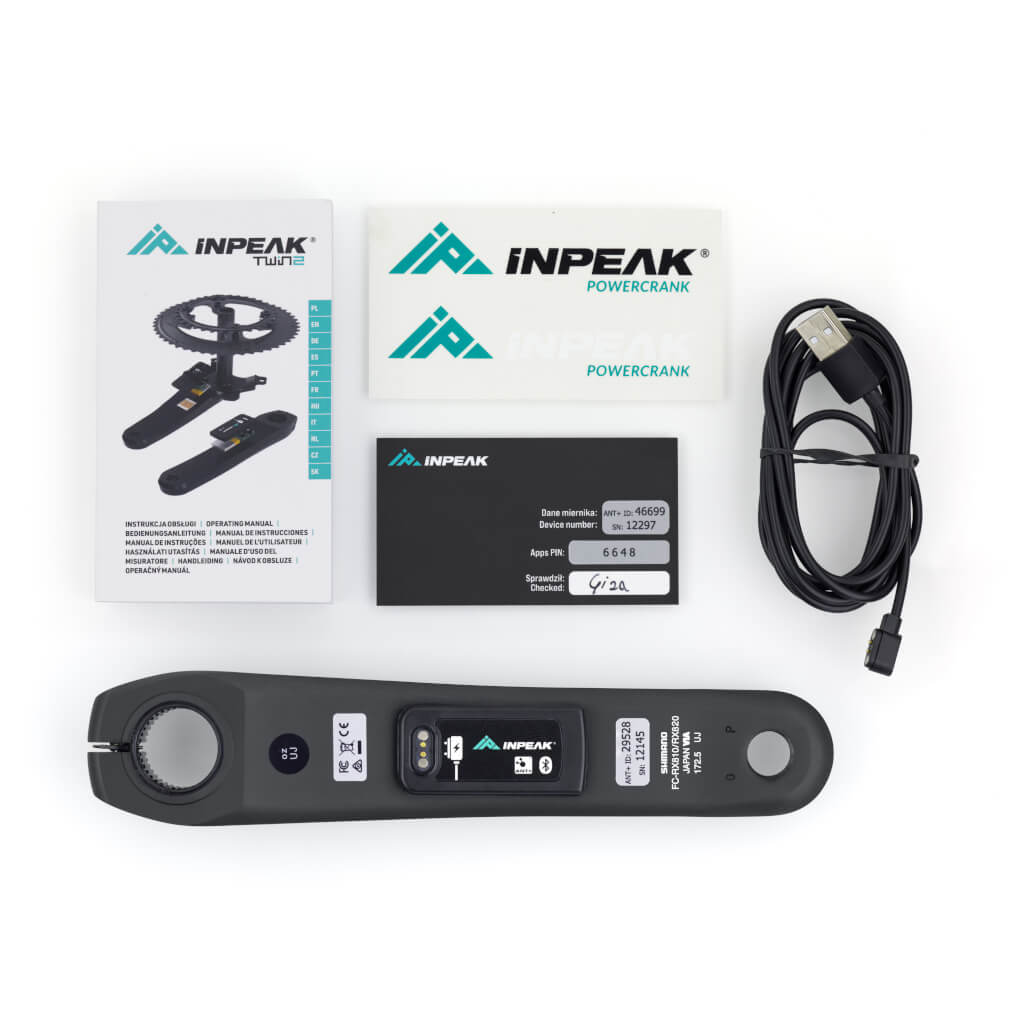 Linkercrank met vermogensmeter INPEAK POWERCRANK-E Shimano GRX RX810/820