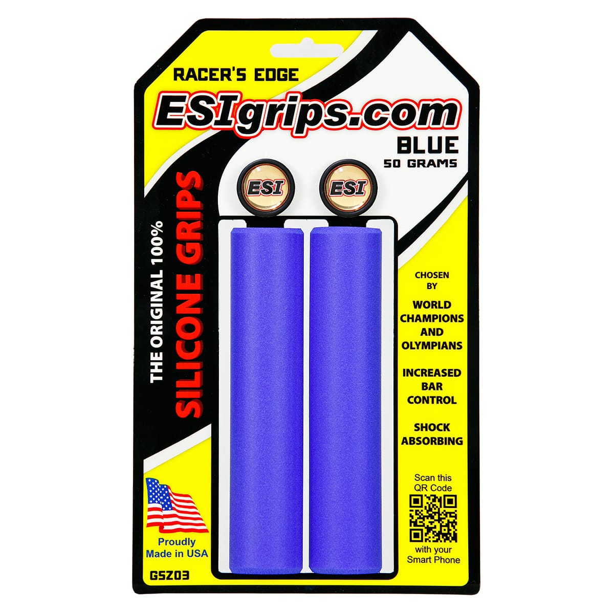 Grips ESI RACER'S EDGE 130 mm Bleu