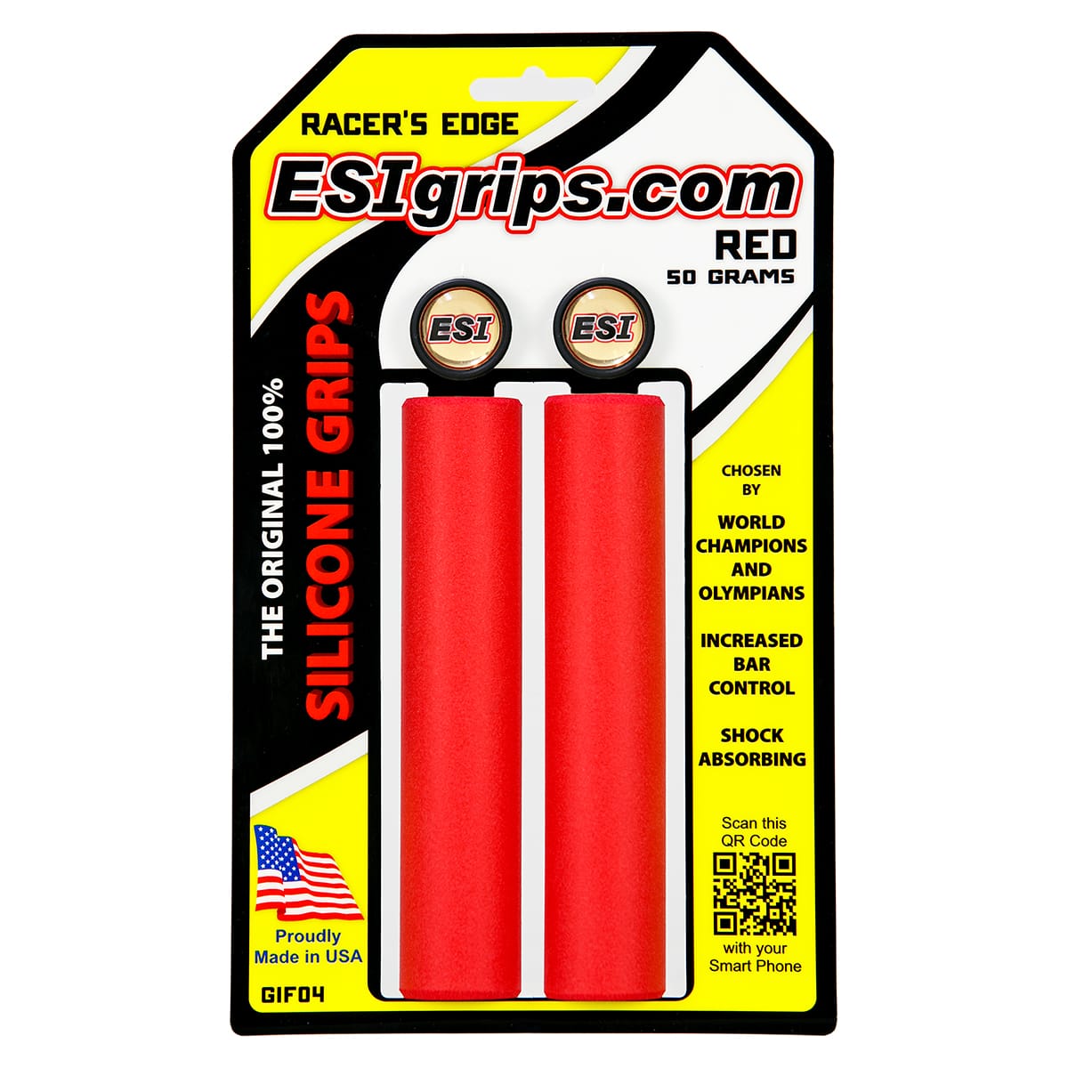 Grips ESI RACER'S EDGE 130 mm Rouge