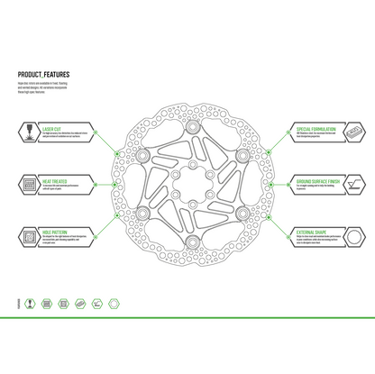 Disque Flottant HOPE X2/E4/V4 6 Trous Argent