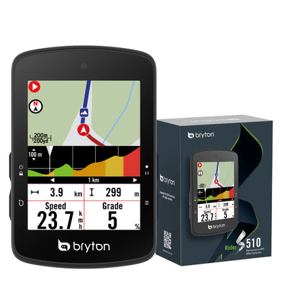Compteur GPS BRYTON RIDER S510E — compteur et emballage de la version E