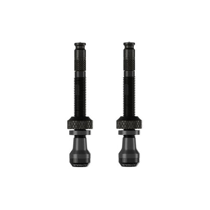 Set van 2 Tubeless Ventielen SCHWALBE CLIK VALVE 40 mm Zwart