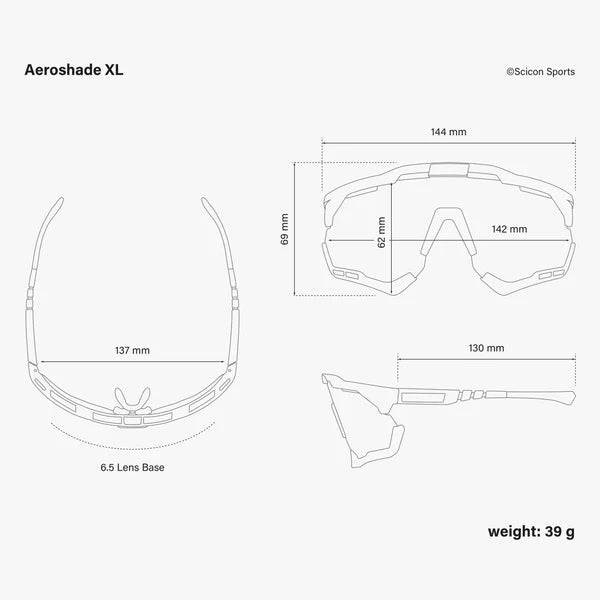 SCICON AEROSHADE XL Bril Zwart Fototroop Iridium