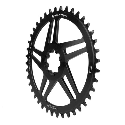 Enkelvoudig Kettingblad WOLF TOOTH DROP-STOP ST GRAVEL DM 8 Bouten Sram Zwart