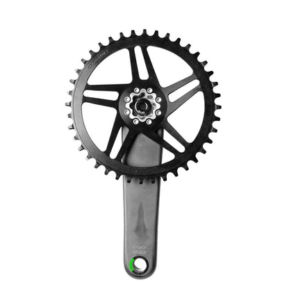 Enkelvoudig Kettingblad WOLF TOOTH DROP-STOP ST GRAVEL DM 8 Bouten Sram Zwart