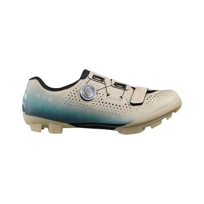 MTB-schoenen XC/gravel SHIMANO RX600 beige/blauw