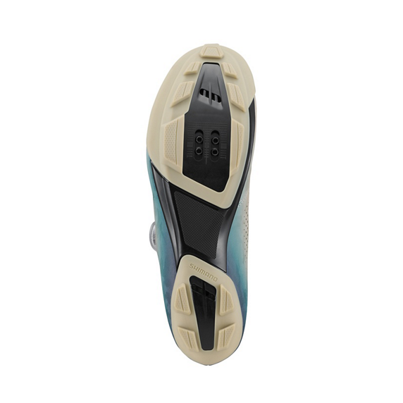 Chaussures VTT XC/Gravel SHIMANO RX600 Beige/Bleu