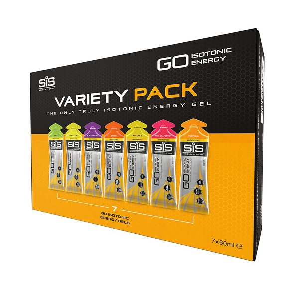 Pack de 7 Gels Énergétiques SIS GEL GO ISOTONIQUE Sans Gluten (60 ml)