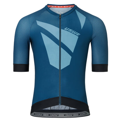 Wielershirt Korte Mouwen USWE SKARP GRAVEL Blauw