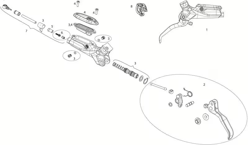 SRAM G2 R remhendel