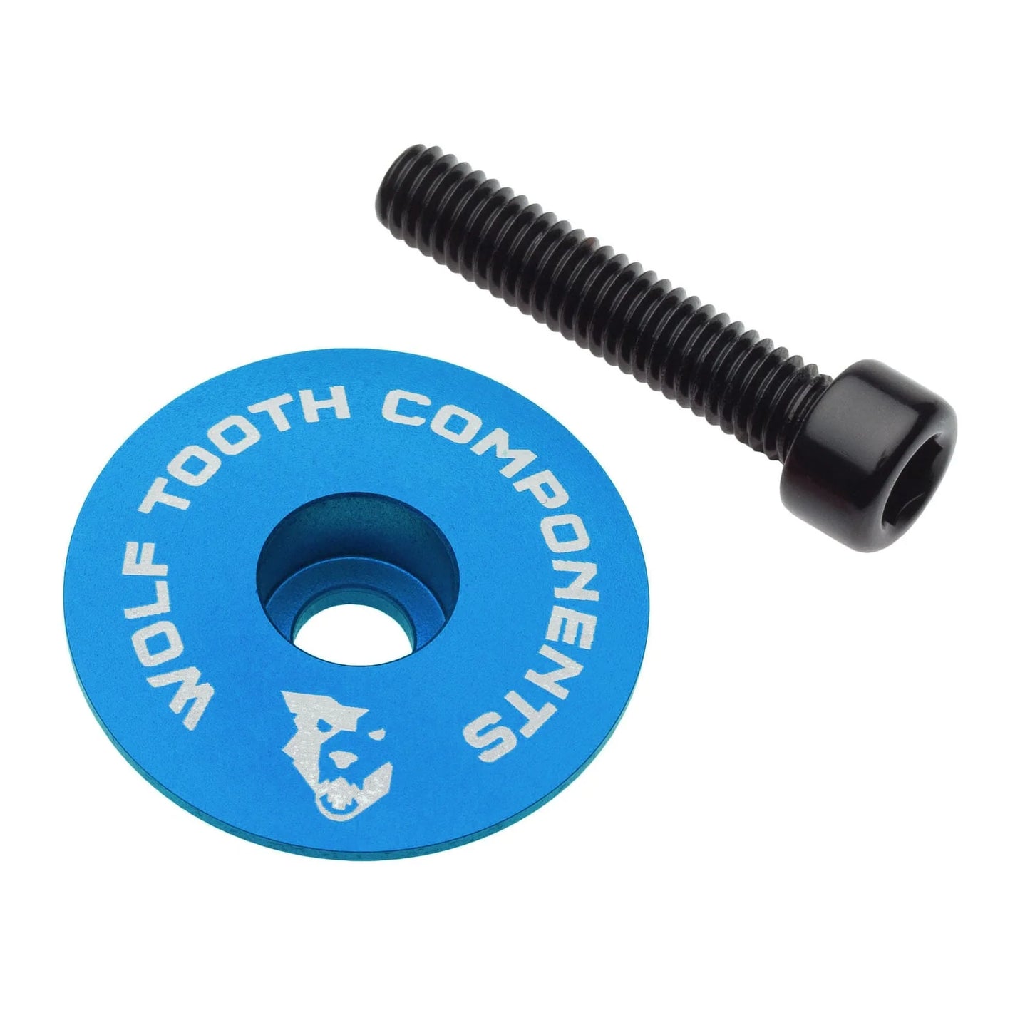 WOLF TOOTH Ultralight stuurpenkap met 1"1/8-schroef, blauw