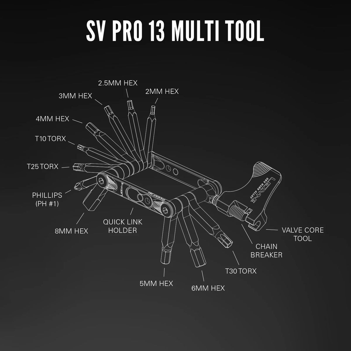 LEZYNE SV PRO 13 multitool zilver
