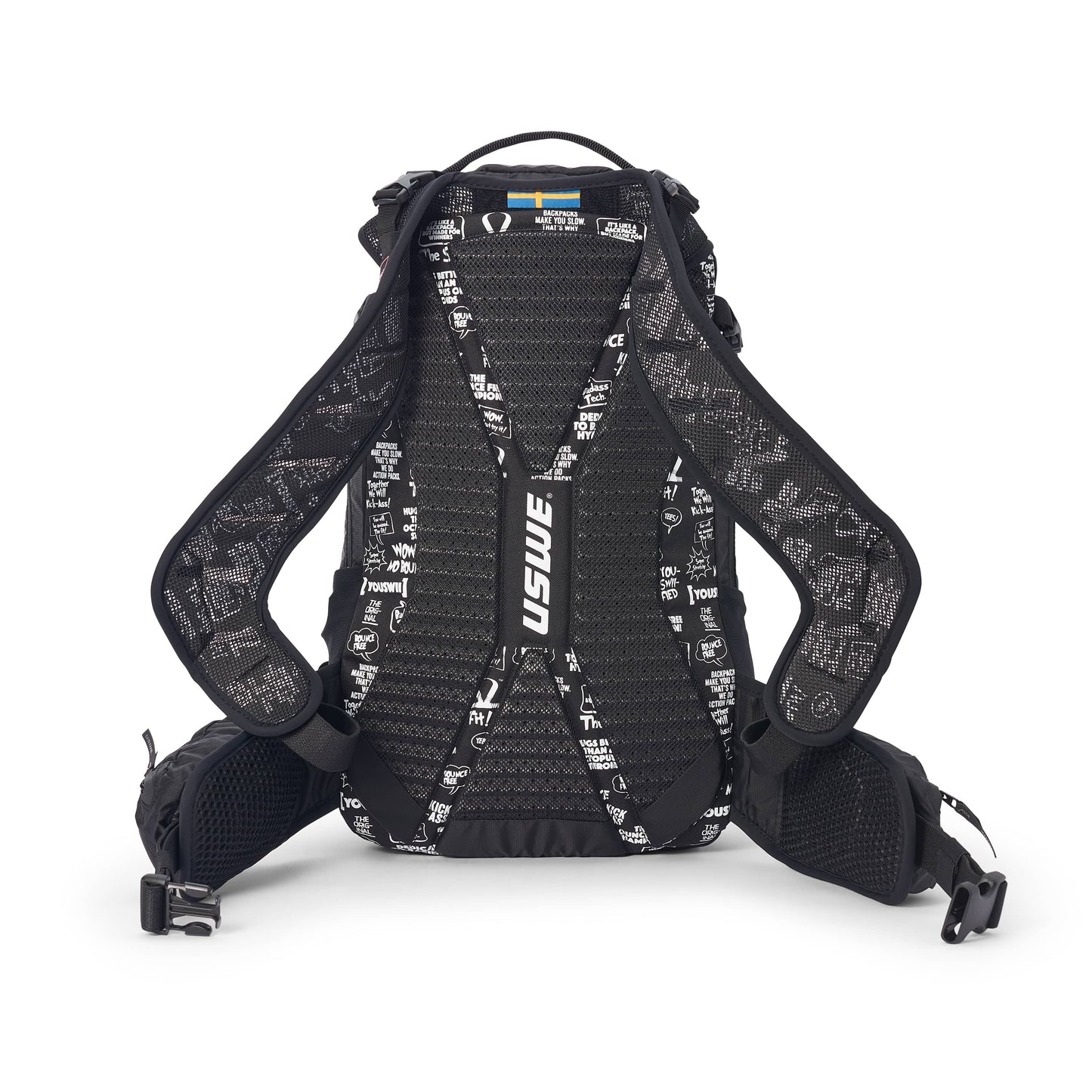 USWE SHRED-rugzak 16 L, zwart
