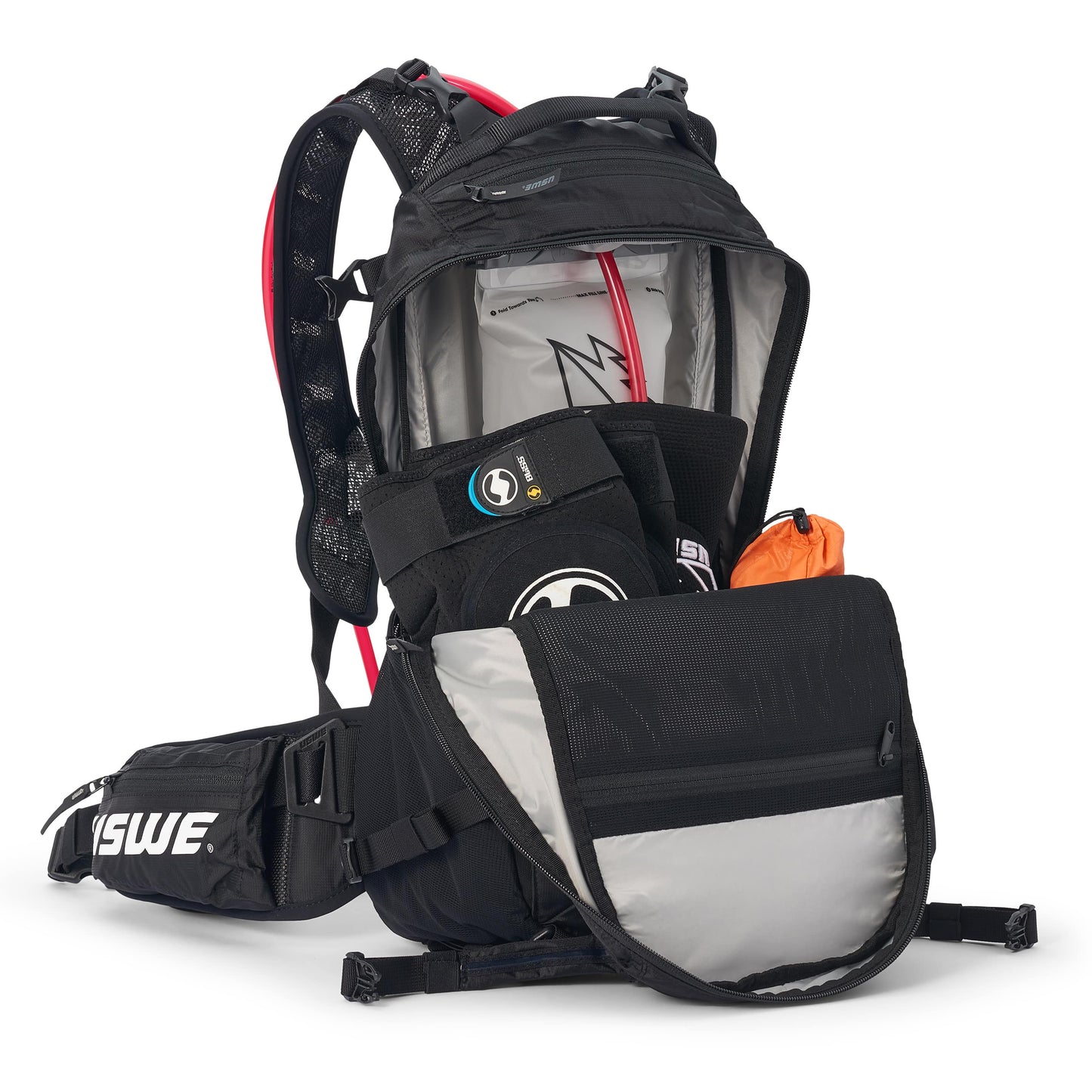 USWE SHRED-rugzak 16 L, zwart