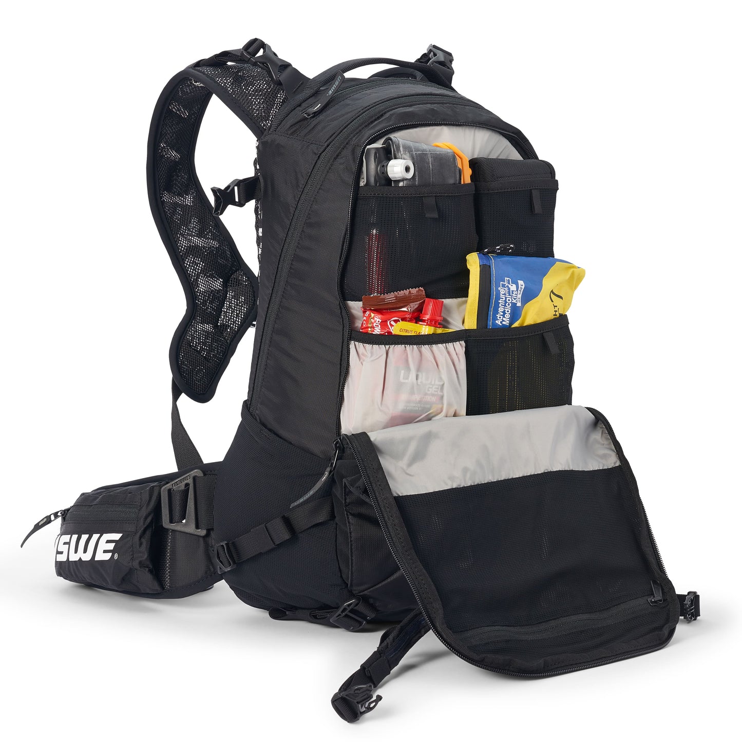USWE SHRED-rugzak 16 L, zwart