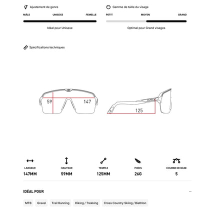 Lunettes RUDY PROJECT SPINSHIELD AIR Noir Matt Verres RP Optics Multilaser Red