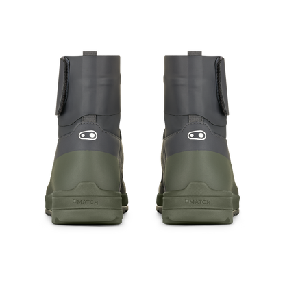 CRANKBROTHERS STAMP TRAIL SPEEDLACE SEAL MTB-schoenen grijs/groen - achteraanzicht
