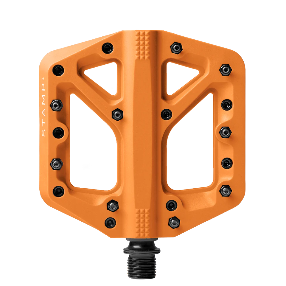 CRANKBROTHERS STAMP 1 Klein Oranje platte pedalen
