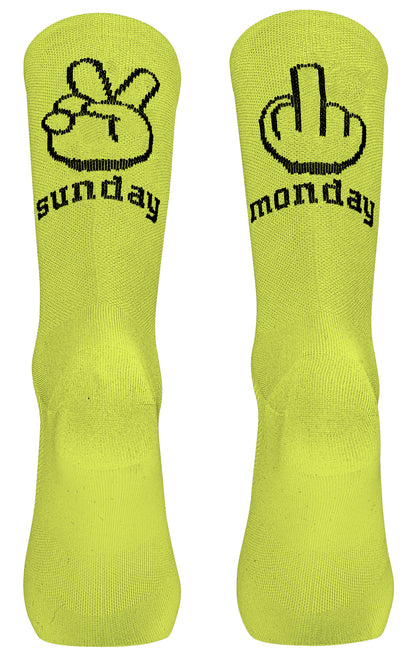 Sokken NORTHWAVE SUNDAY MONDAY Fluor Geel