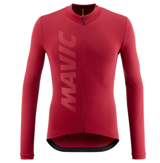Maillot MAVIC AKSIUM THERMO Manches Longues Bordeaux