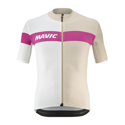 Wielershirt MAVIC KSYRIUM PRO Korte Mouwen Beige