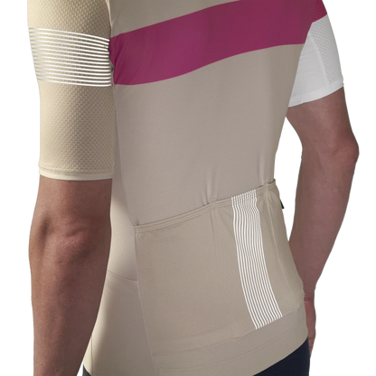 Wielershirt MAVIC KSYRIUM PRO Korte Mouwen Beige