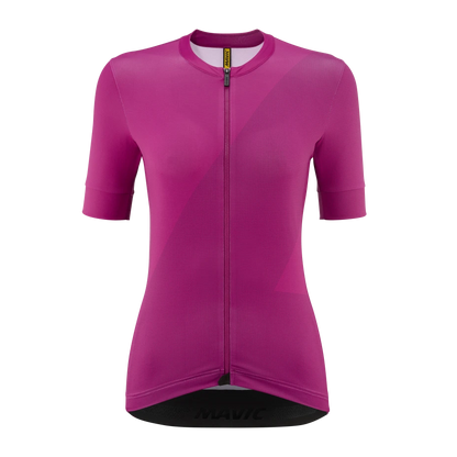 Wielershirt MAVIC AKSIUM GRAPHIC Korte Mouwen Dames Fuchsia