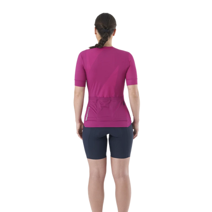 Wielershirt MAVIC AKSIUM GRAPHIC Korte Mouwen Dames Fuchsia
