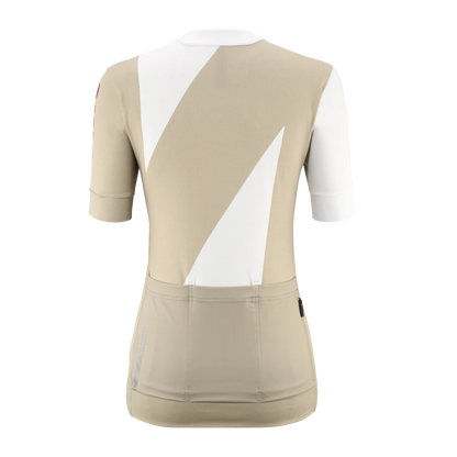 Wielershirt MAVIC AKSIUM GRAPHIC Korte Mouwen Dames Beige