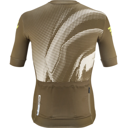 Maillot MAVIC AKSIUM GRAPHIC Manches Courtes Beige/Marron