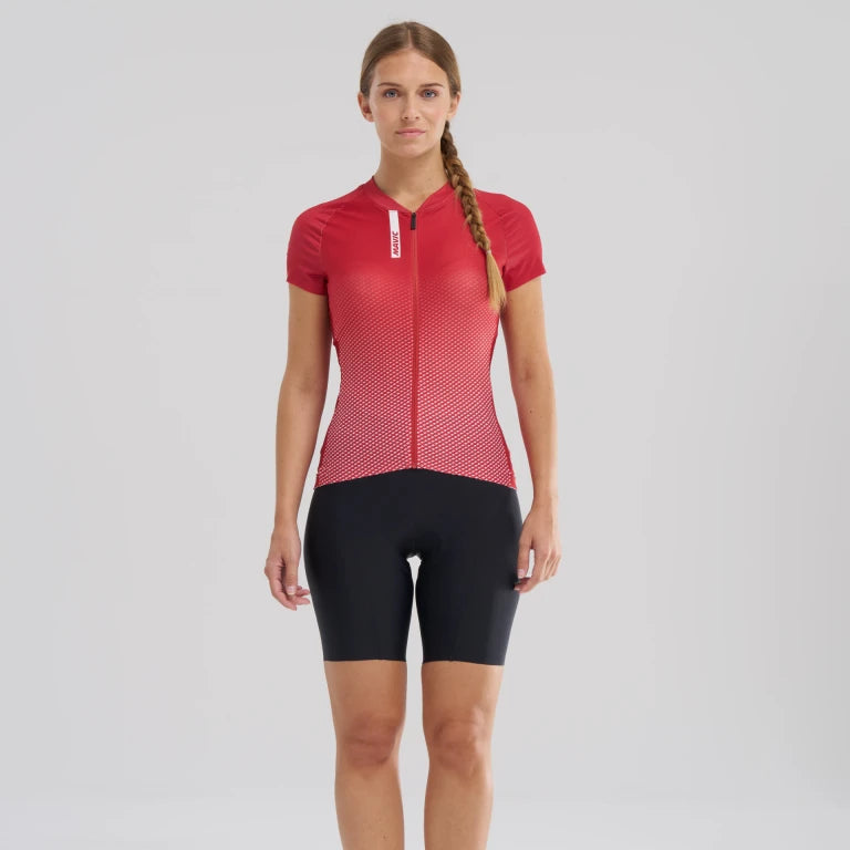 Maillot MAVIC AKSIUM Manches Courtes Femme Rouge