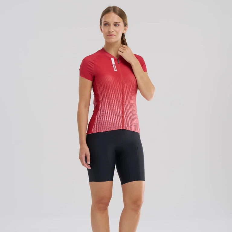 Maillot MAVIC AKSIUM Manches Courtes Femme Rouge