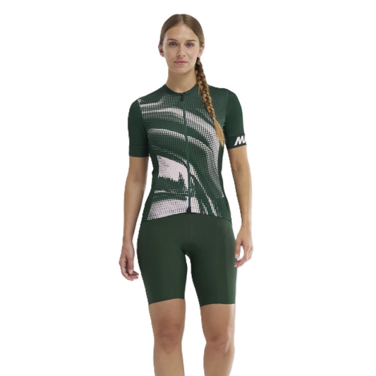 MAVIC AKSIUM GRAPHIC Damestrui met korte mouwen Khaki/ Roze