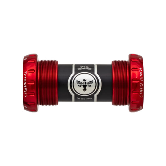 Boîtier de Pédalier CHRIS KING ThreadFit 24 68/73mm Rouge