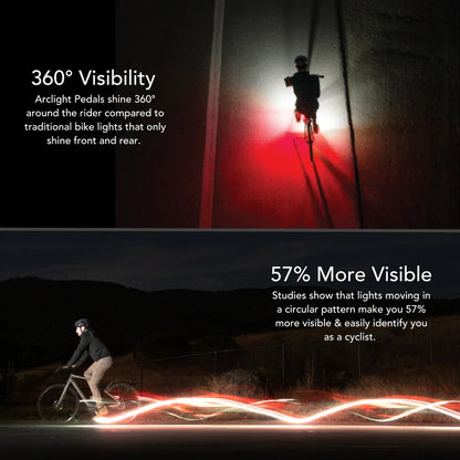 Automatische Lichtgevende Pedalen REDSHIFT Arclight PRO Zilver