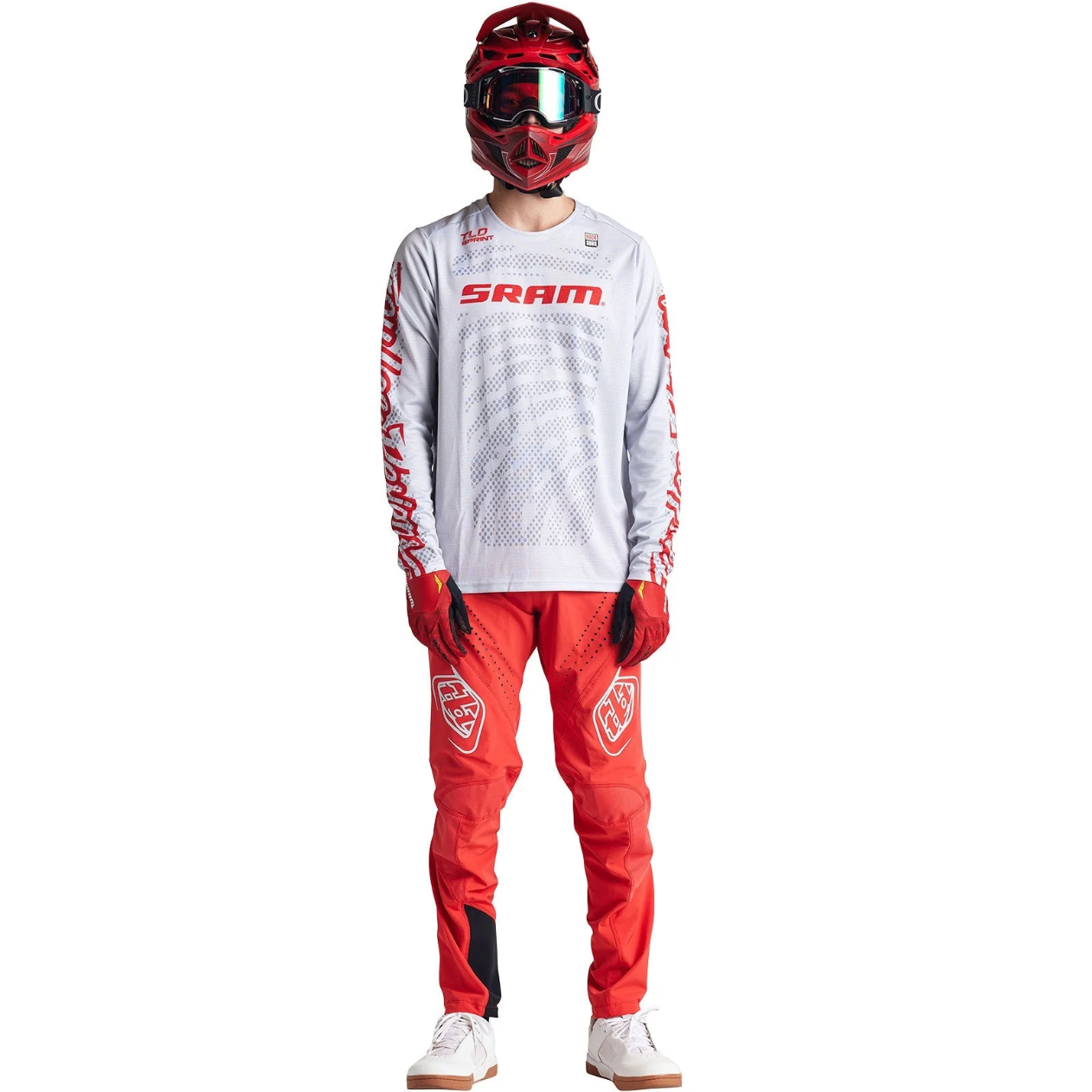 Maillot TROY LEE DESIGNS SPRINT SRAM  Manches Longues Blanc