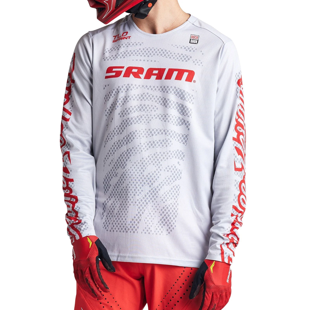 Maillot TROY LEE DESIGNS SPRINT SRAM  Manches Longues Blanc
