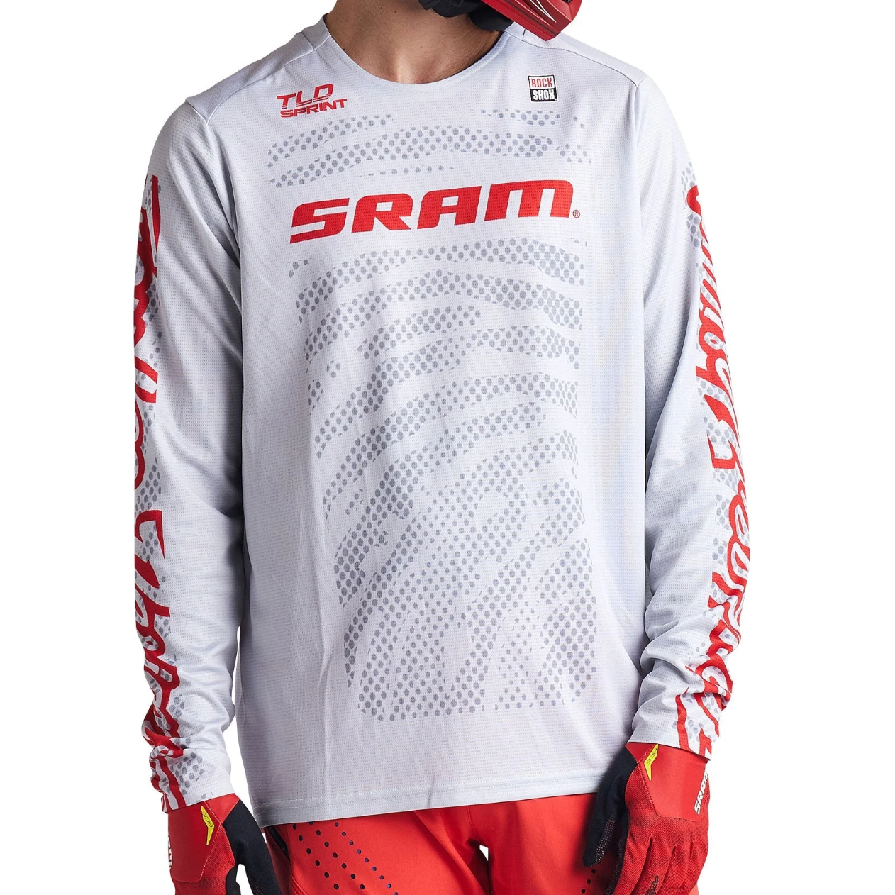 Maillot TROY LEE DESIGNS SPRINT SRAM  Manches Longues Blanc