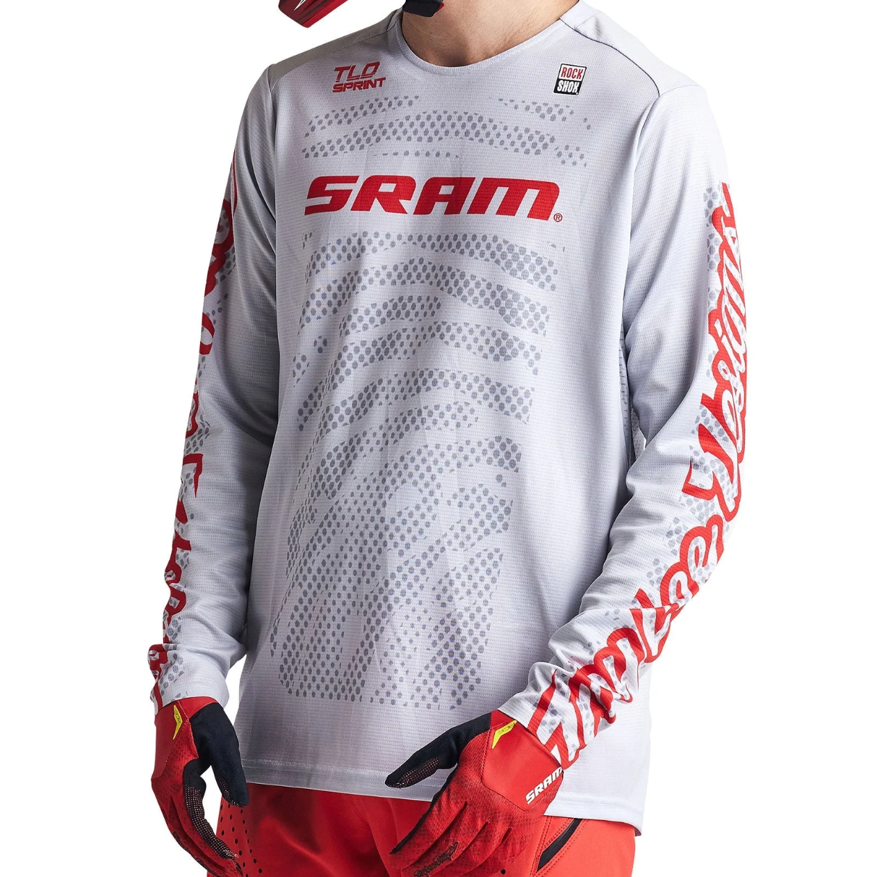 Maillot TROY LEE DESIGNS SPRINT SRAM  Manches Longues Blanc