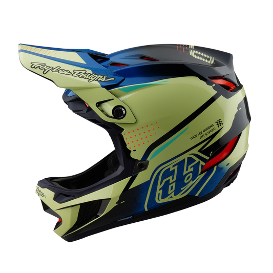 MTB Helm Troy Lee Design D4 COMPOSITE MIPS Drip Geel