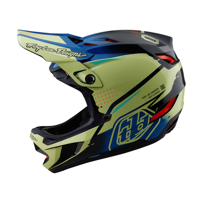 Casque VTT TROY LEE DESIGNS D4 COMPOSITE MIPS Drip Jaune