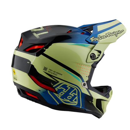 Casque VTT TROY LEE DESIGNS D4 COMPOSITE MIPS Drip Jaune