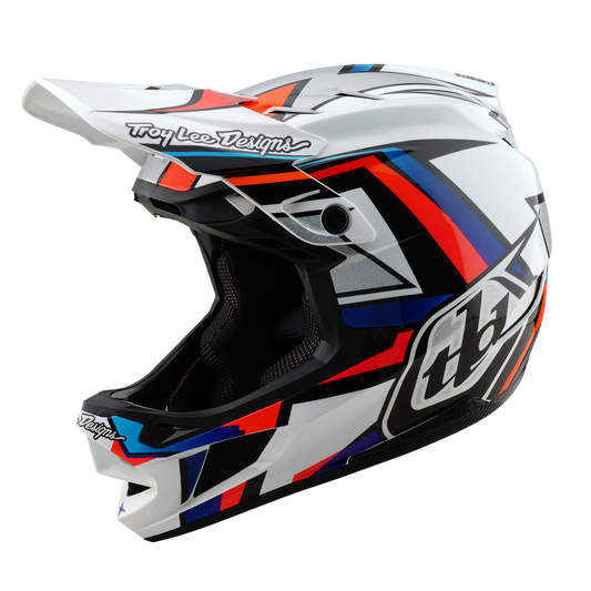 Troy Lee Design D4 COMPOSITE FRAMES MTB Helm Wit/Grijs