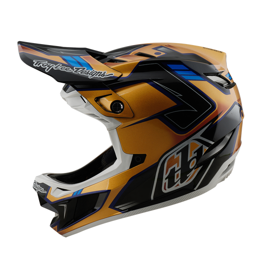 Troy Lee Design D4 COMPOSITE MIPS ROYALTY MTB Helm Zwart/Goud