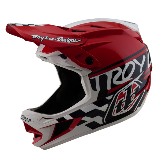 Troy Lee Design D4 POLYACRYLITE FIFTY 50 MTB Helm Wit/Rood